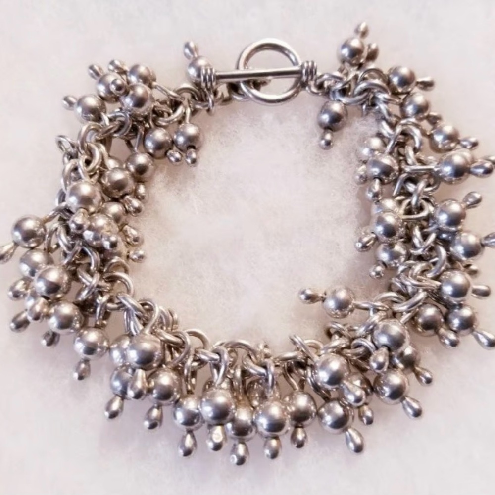 Retired Silpada 925 Sterling Silver Cha Cha Bracelet with Toggle Clasp - Picture 4 of 13